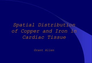 Spatial Distribution
of Copper and Iron in
Cardiac Tissue
Grant Allen
 