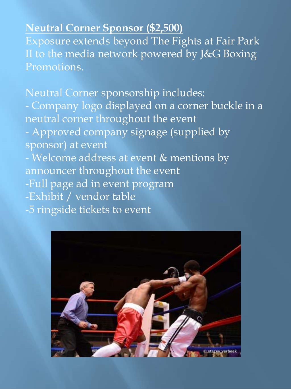J&G Boxing Sponsorship Proposal