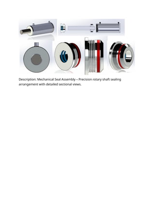 Description: Mechanical Seal Assembly – Precision rotary shaft sealing
arrangement with detailed sectional views.
 