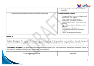Agrifishery and arts_FOOD PROCESSING module | PDF