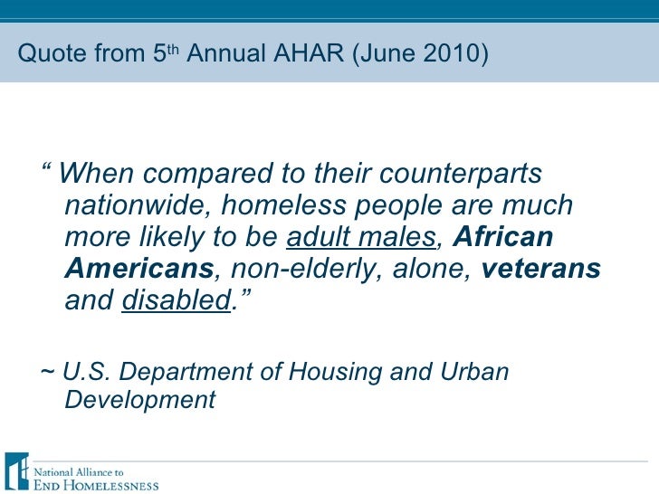Data On Homelessness Among African American Veterans Data On Homelessness Among African American Veterans