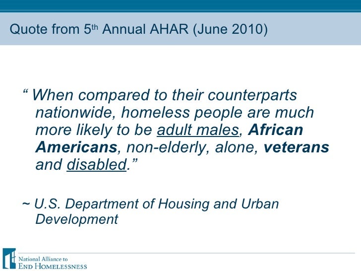 Data On Homelessness Among African American Veterans