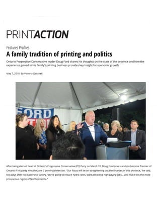 A Family Tradition of Printing and Politics | PrintAction | PDF