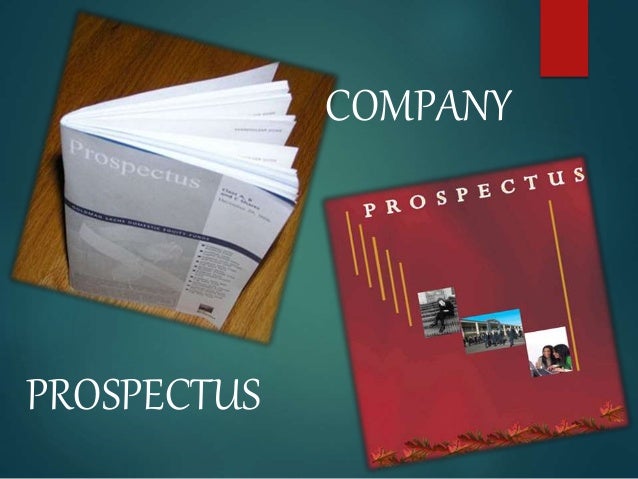 prospectus company formation