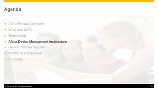 Afaria Overview- Architecture, Scaling, Supported Platforms | PDF