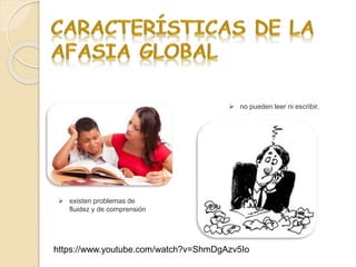 https://www.youtube.com/watch?v=ShmDgAzv5Io
 existen problemas de
fluidez y de comprensión
 no pueden leer ni escribir.
 