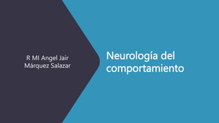 Neurología del
comportamiento
R MI Angel Jair
Márquez Salazar
 