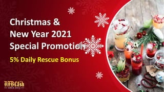 Christmas &
New Year 2021
Special Promotion
5% Daily Rescue Bonus
 