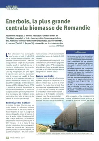 Enerbois, la plus grande centrale de biomasse de Romandie