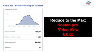 Mobile Ads - Herausforderung für Marketer
Reduce to the Max:
Kosten pro
Video View
€ 0.00
 