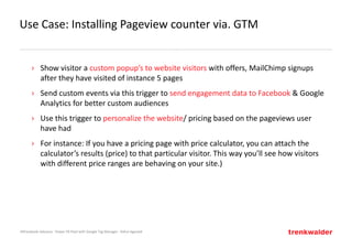 AllFacebook Advance · Power FB Pixel with Google Tag Manager · Rahul Agarwal
Use Case: Installing Pageview counter via. GT...