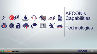 28
AFCON’s
Capabilities
Technologies
 