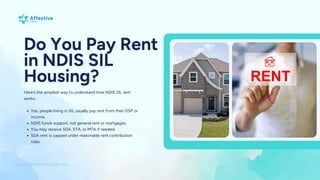 Reasonable Rent Contribution NDIS SIL Rent Explained: What You Pay, What’s Covered & SDA Costs | PDF