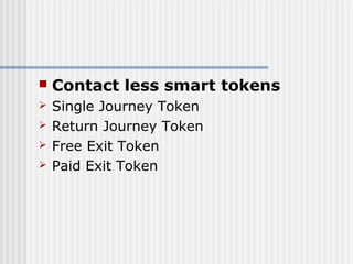 Exit Token Afc system overview | PPS