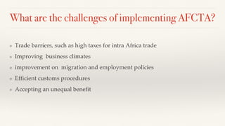 The African Continental Trade Area | PDF