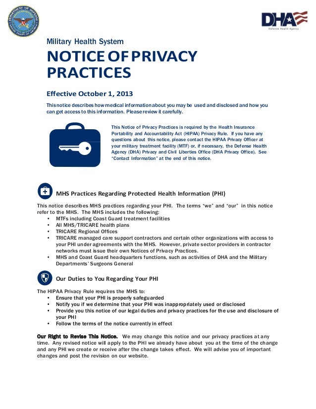 Notice of Privacy Practices - Notice Of Privacy Practices 1 638 