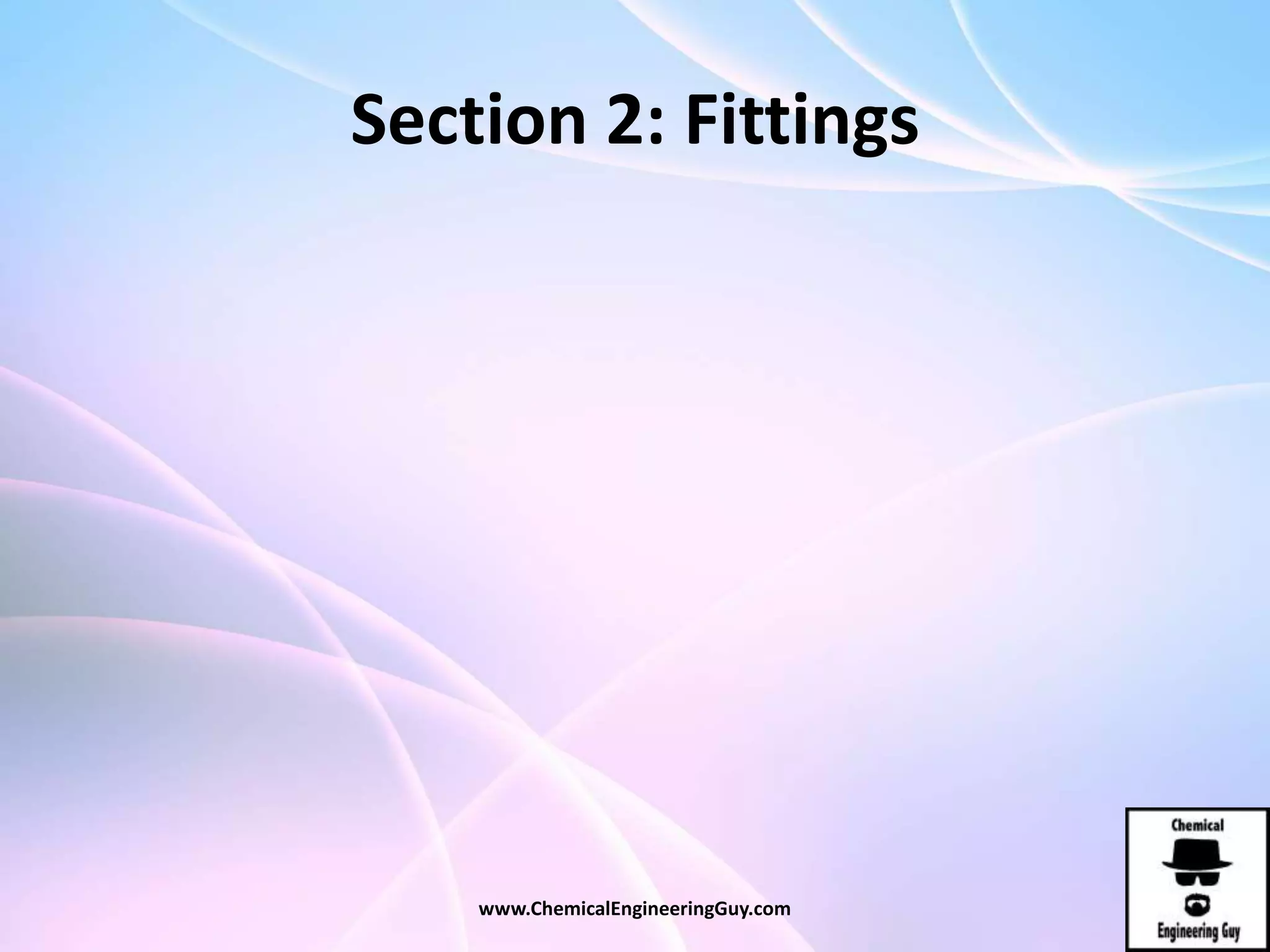 Section 2: Fittings
www.ChemicalEngineeringGuy.com
 