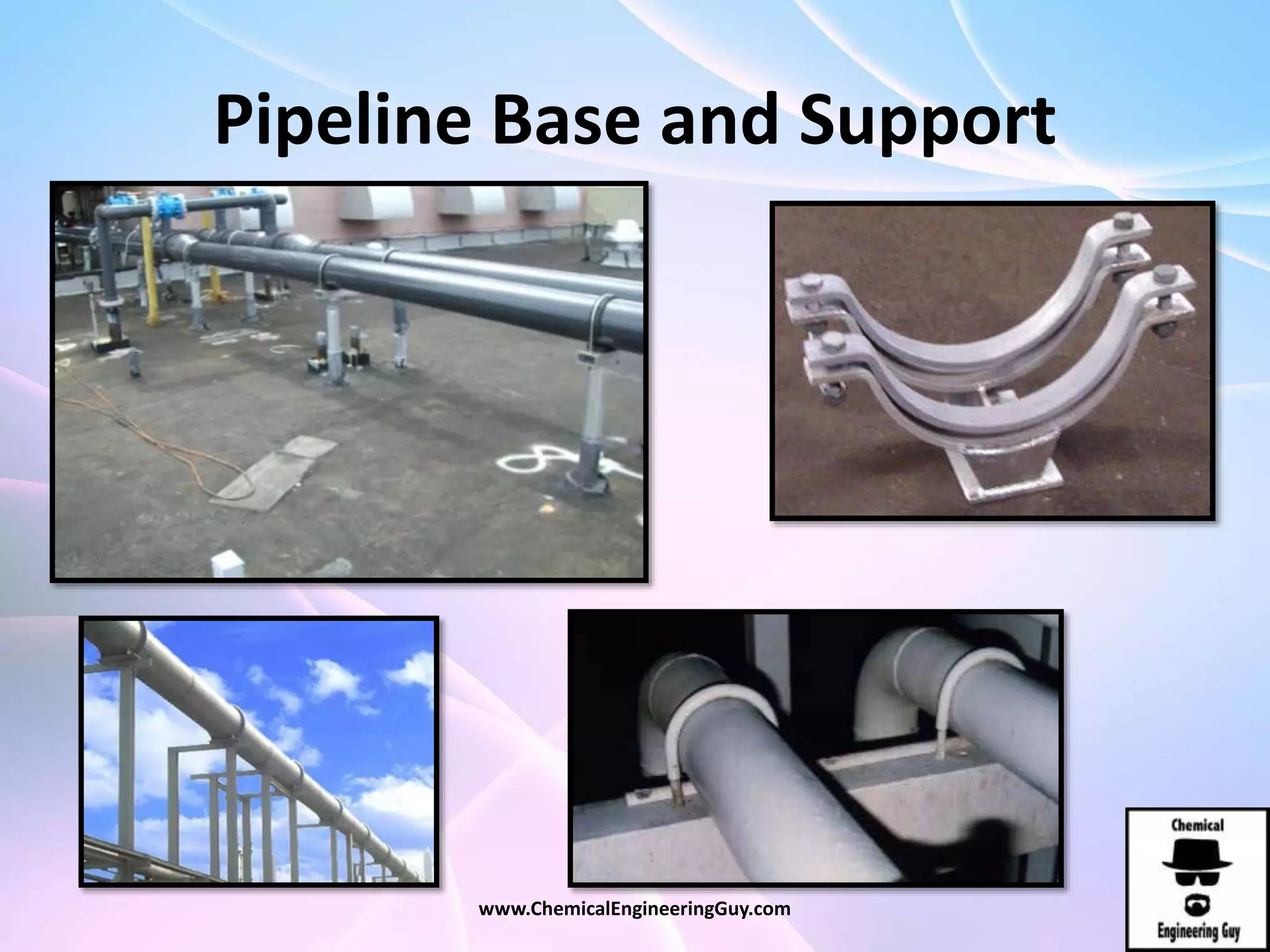 Pipeline Base and Support
www.ChemicalEngineeringGuy.com
 