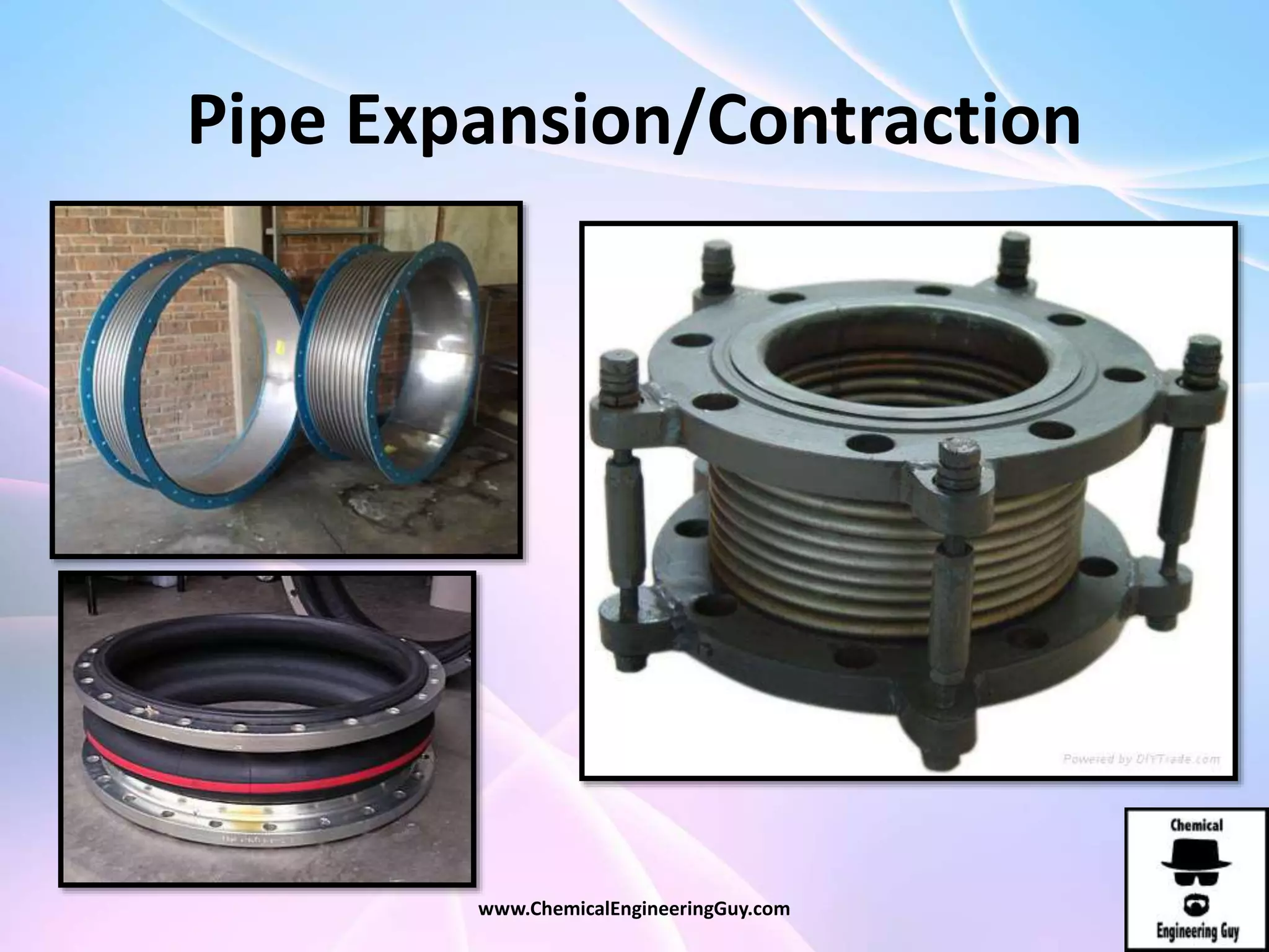 Pipe Expansion/Contraction
www.ChemicalEngineeringGuy.com
 