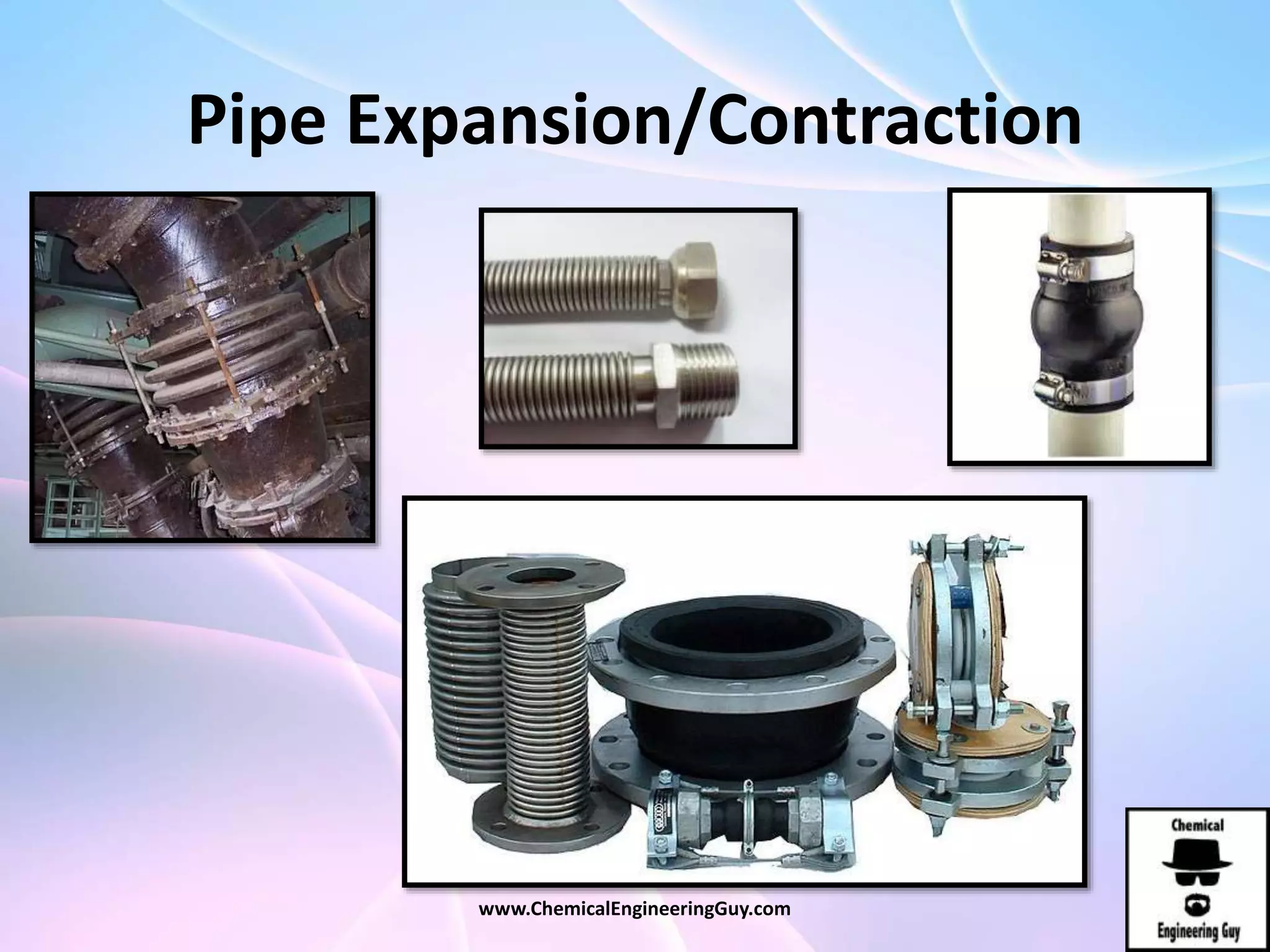 Pipe Expansion/Contraction
www.ChemicalEngineeringGuy.com
 