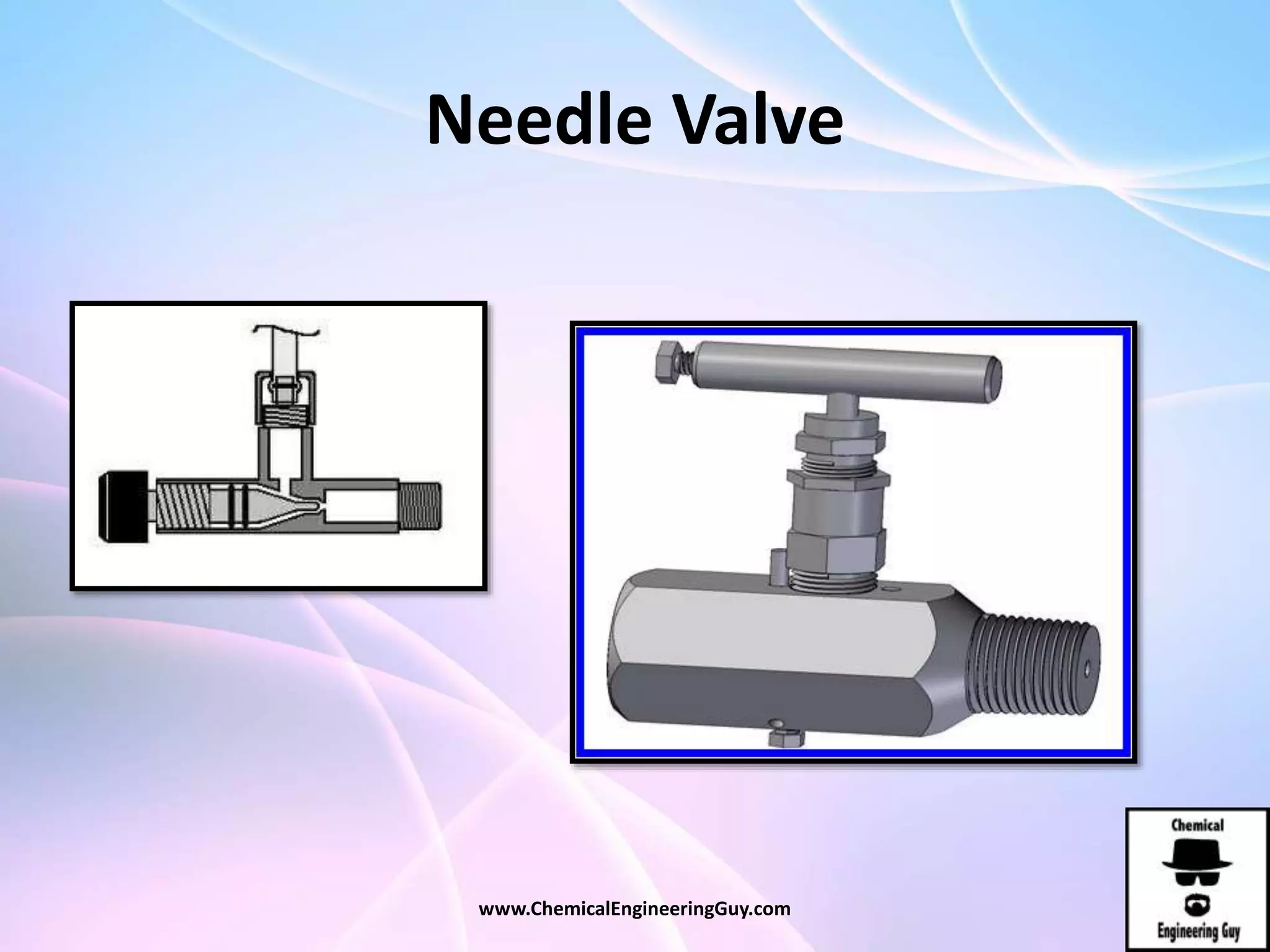 Needle Valve
www.ChemicalEngineeringGuy.com
 