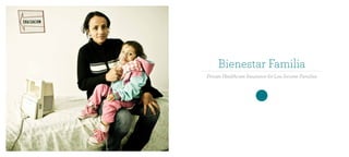 20 - Bienestar Familia - D4SB
Private Healthcare Insurance for Low Income Families
Bienestar Familia
 