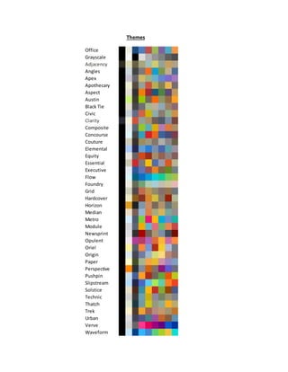 Key Color Themes Theme Colors | DOCX