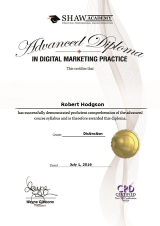 Advanced Diploma in Digital Marketing 