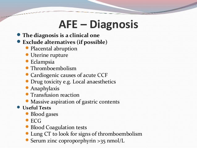 amniotic fluid embolism vs pulmonary embolism amniotic fluid embolism vs pulmonary embolism