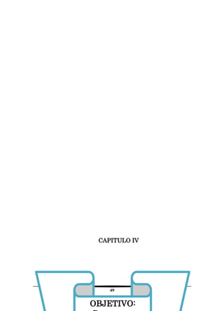 49 
CAPITULO IV 
OBJETIVO: 
Conocer y  