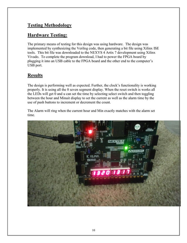 Digital Alarm Clock 446 project report