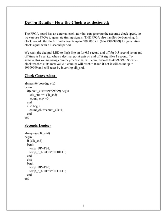 Digital Alarm Clock 446 project report