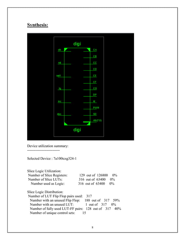 Digital Alarm Clock 446 project report