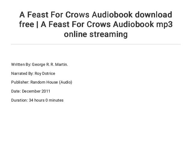 a feast for crows audiobook download torrent