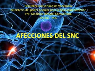 República Bolivariana de Venezuela
Ministerio del poder popular para la Educación Superior
PNF Medicina Integral Comunitaria
UNERG - MIC
 