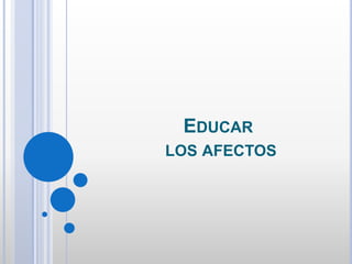 EDUCAR
LOS AFECTOS
 