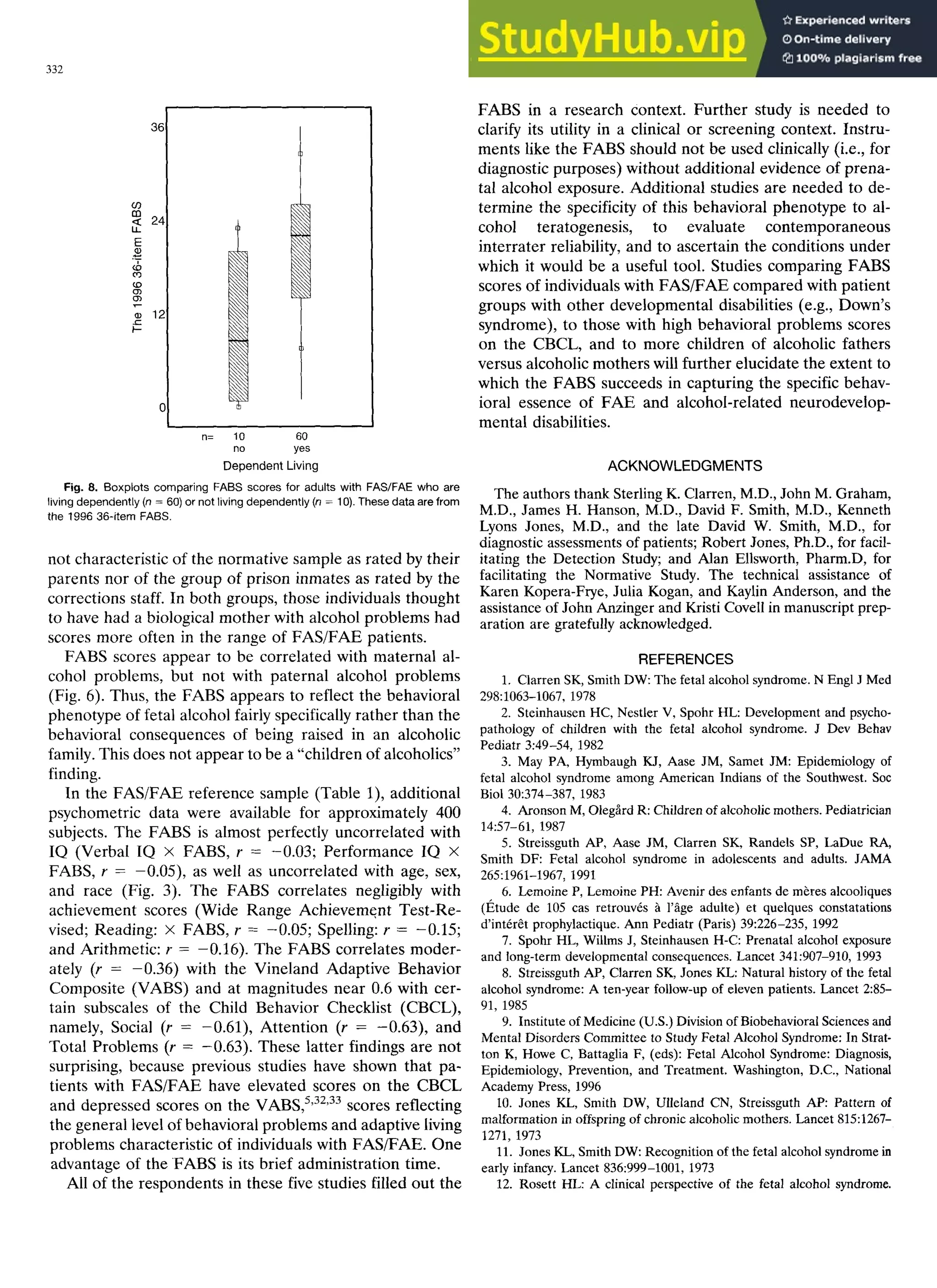 A Fetal Alcohol Behavior Scale | PDF
