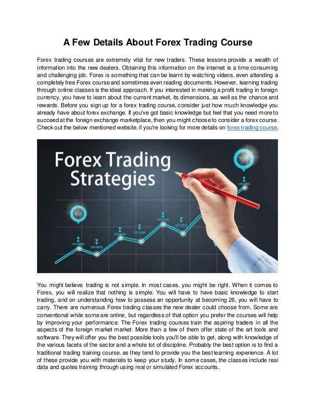 forex trading course syllabus