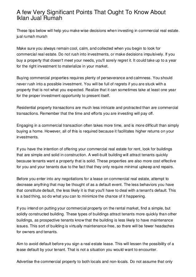 A Few Very Significant Points That Ought To Know About Iklan Jual Rum
