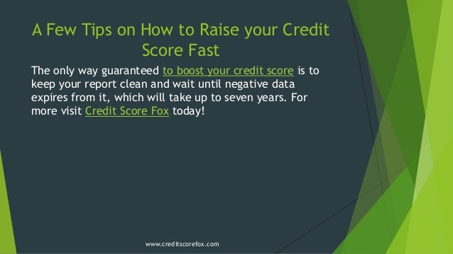 How to raise credit fast
