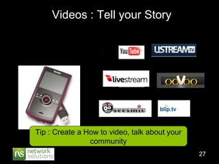 Videos : Tell your Story Tip : Create a How to video, talk about your community Kodak Zi8 HD Pocket Video Camera  