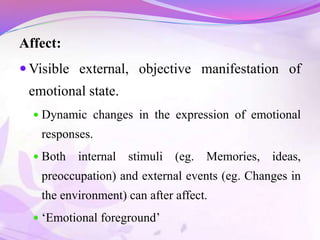 Reactive Mood And Congruent Affect