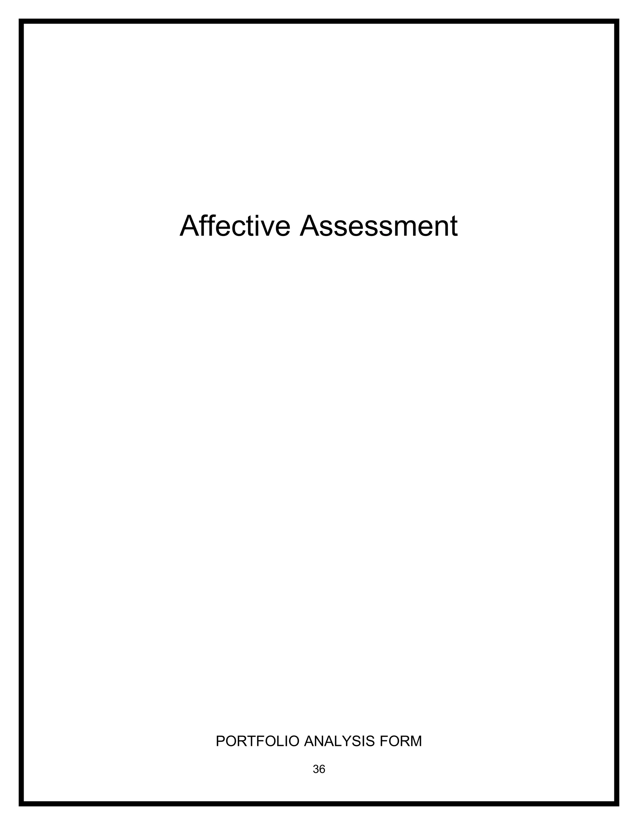 Affective Assessment