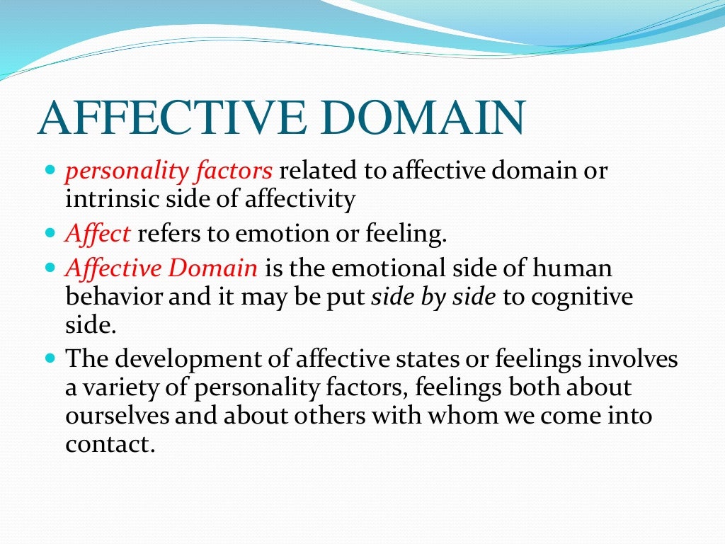 affective domain essay