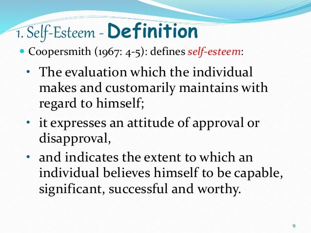 SELF ESTEEM DEFINED PDF SELF ESTEEM DEFINED PDF