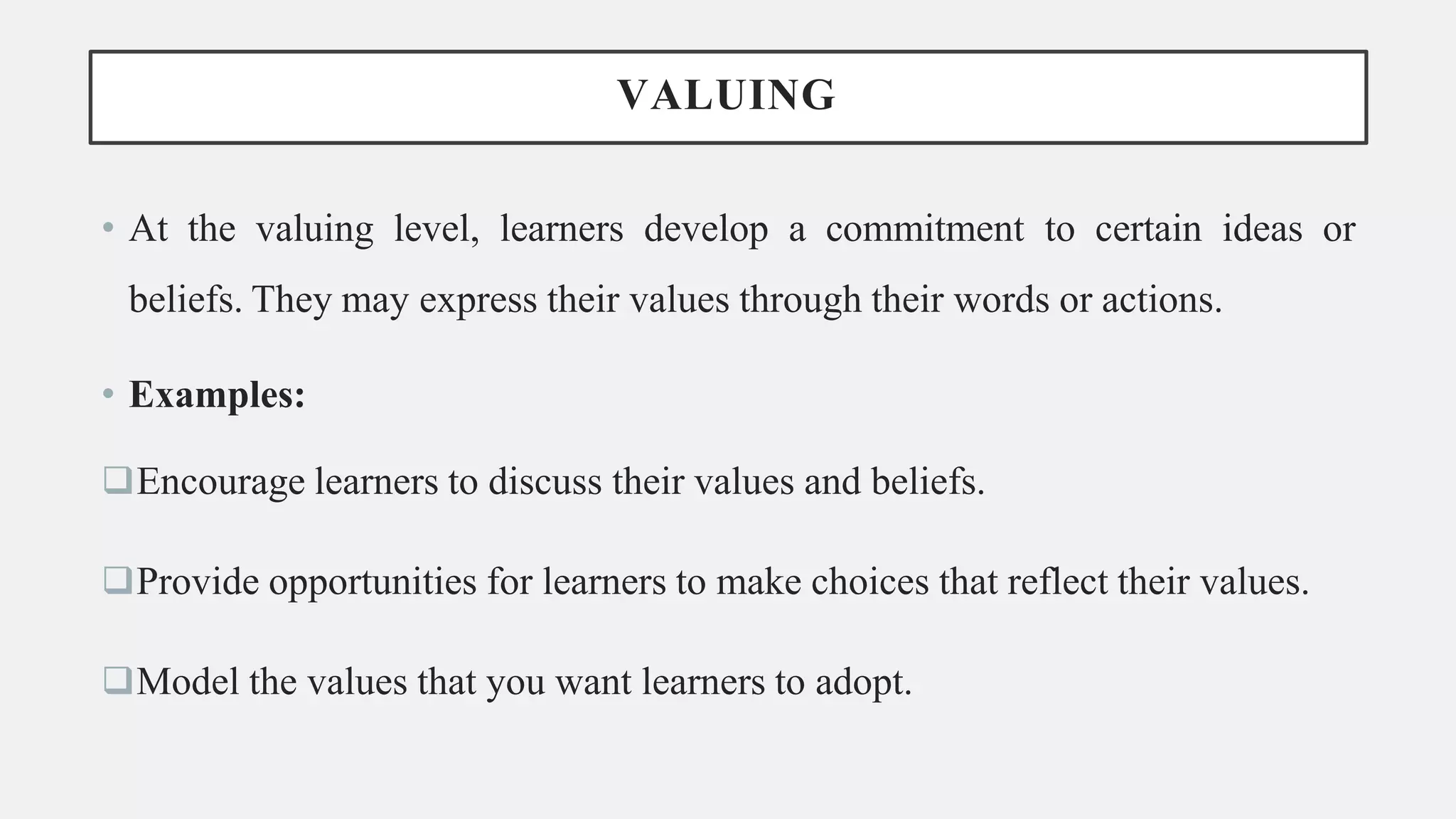 Affective Domain Bloom Taxonomy | PPTX