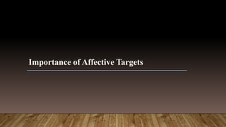 Importance of Affective Targets
 