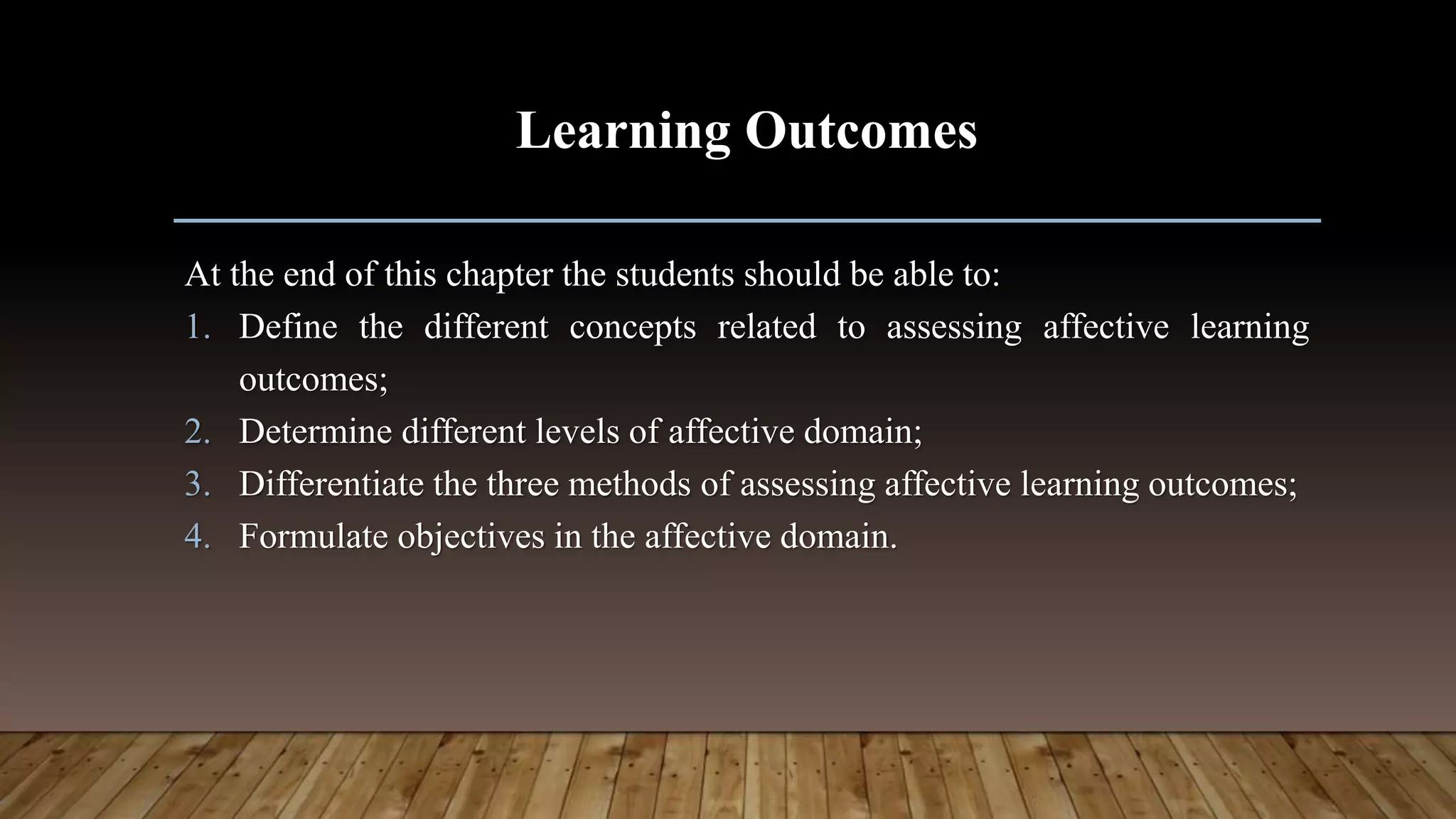 Affective Learning Competencies | PPTX | Educational Assessment | Education