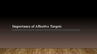 Importance of Affective Targets
 