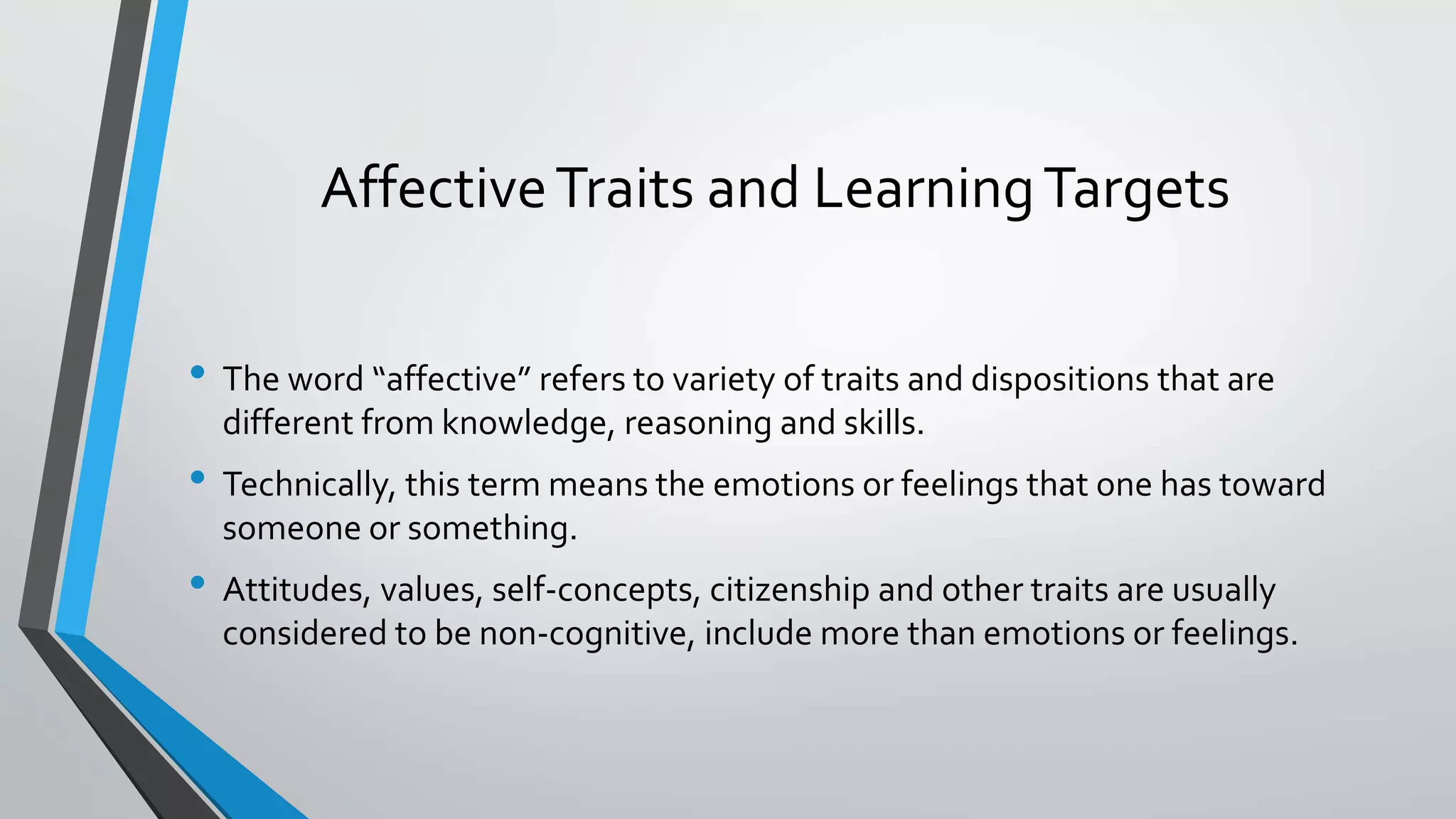 Affective learning competencies | PPTX | Education